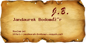 Jandaurek Bodomér névjegykártya